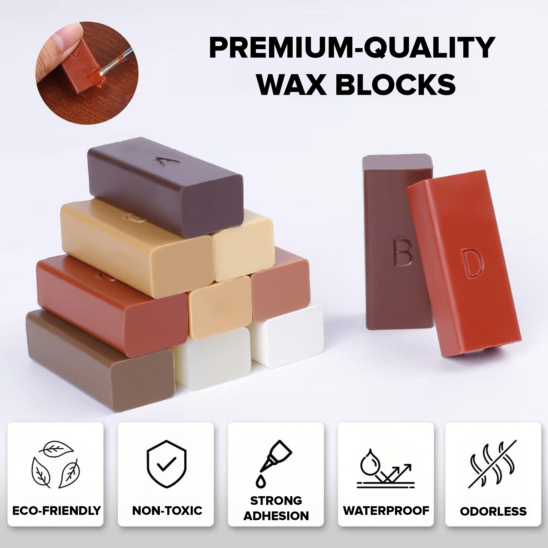 11-pack extra wax for wood materials, trim, and flooring (Standard Colors) - BeeFix™